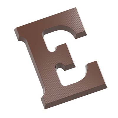 POLYCARBONATE CHOCOLATE MOULD LETTER E 135G