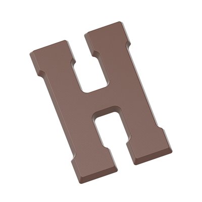 POLYCARBONATE CHOCOLATE MOULD LETTER H 135G