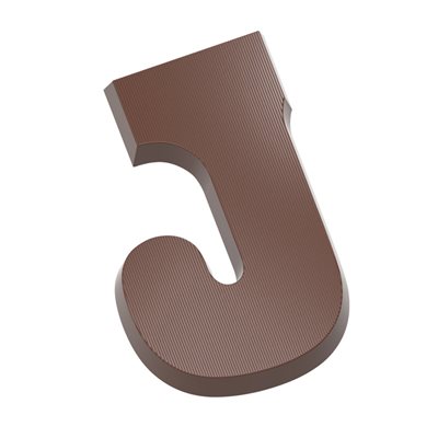POLYCARBONATE CHOCOLATE MOULD LETTER J 135G