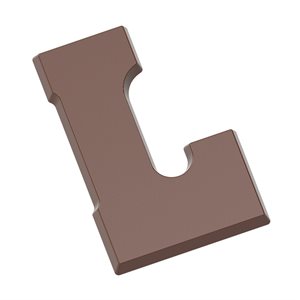 POLYCARBONATE CHOCOLATE MOULD LETTER L 135G
