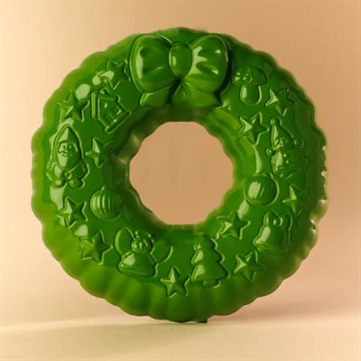 POLYCARBONATE CHOCOLATE MOULD CHRISTMAS WREATH FAMILY CW2499