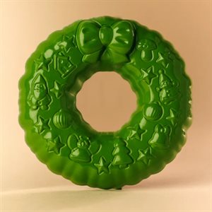 POLYCARBONATE CHOCOLATE MOULD CHRISTMAS WREATH FAMILY CW2499