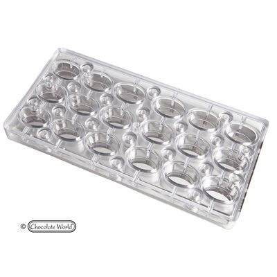 POLYCARBONATE MOLD MAGNETIC OVAL 27.5X13.5X2.4CM