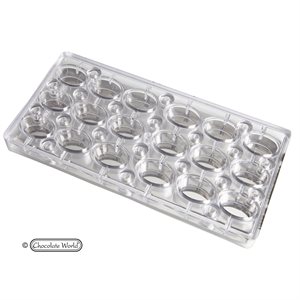 POLYCARBONATE MOLD MAGNETIC OVAL 27.5X13.5X2.4CM