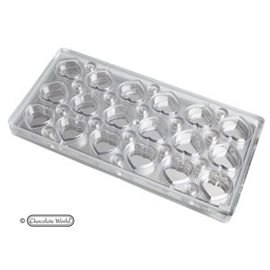 POLYCARBONATE MOLD MAGNETIC HEART 27.5X13.5X2.4CM