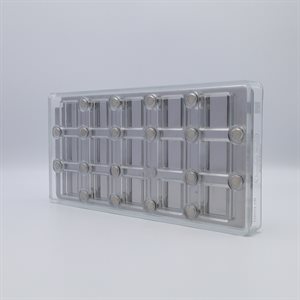 POLYCARBONATE MOLD MAGNET SQUARE 27.5X13.5X2.4CM