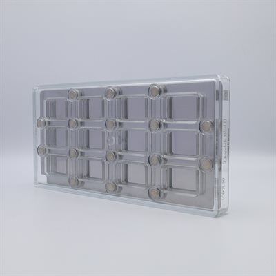 "POLYC. MOLD MAGN. RECT "" DOMINO"" 27.5X13.5X2.4CM"
