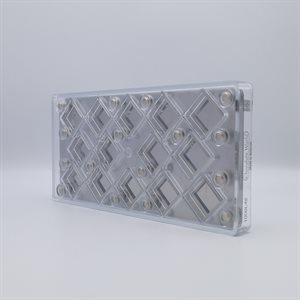 POLYCARBONATE MOLD MAGNETIC SQUARE 27.5X13.5X2.4CM