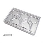 POLYC MOLD MAGNETIC LOLLYPOP HEART 27.5X17.5X2.4CM