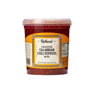 CRUSHED CALABRIAN CHILIS IN OIL, 38.8 OZ / 1.1 KG X 4 
