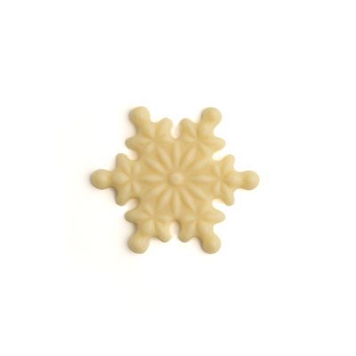 Embossed Snowflake, White Chocolate, 60 pcs