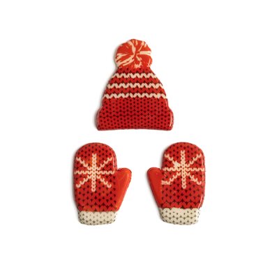 Hat and Mittens, White Compound, 96 pcs