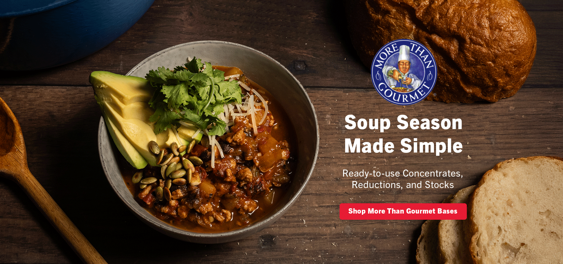 It's soup season! Rich turkey chili made simple with More Than Gourmet